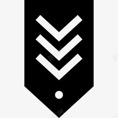 V形军用3填充图标图标