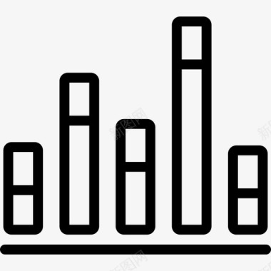 条形图业务80线性图标图标