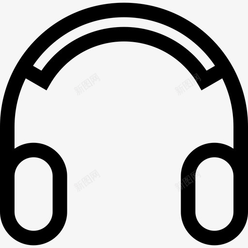 耳机skate10线状图标svg_新图网 https://ixintu.com skate10 线状 耳机