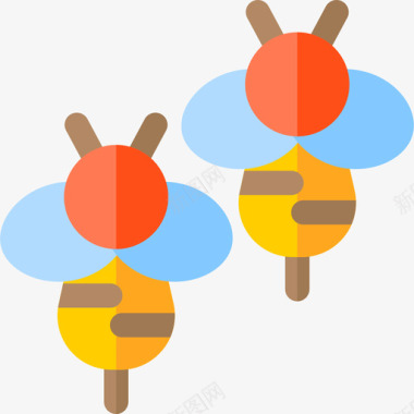 蜜蜂自然13扁平图标图标