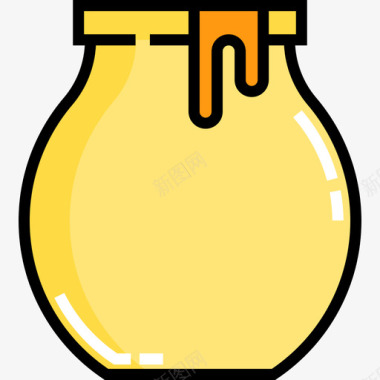 蜂蜜罐农业2线性颜色图标图标