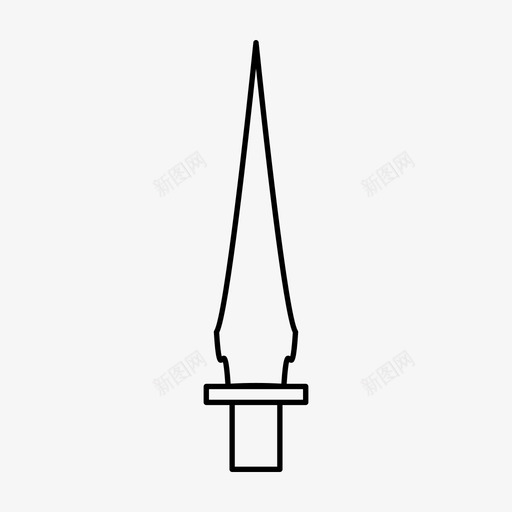 剑刀刺图标svg_新图网 https://ixintu.com 刀 刺 剑 战争 战争瘦图标 武器