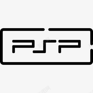 Psp视频游戏标识3线性图标图标