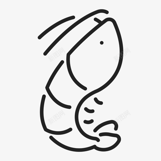 虾动物甲壳类动物图标svg_新图网 https://ixintu.com 动物 海鲜 甲壳类动物 虾