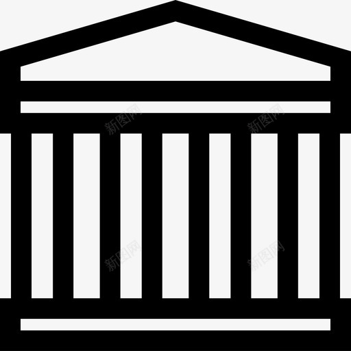 神庙古希腊5直线形图标svg_新图网 https://ixintu.com 古希腊5 直线形 神庙