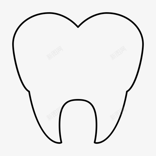 牙齿犬齿牙图标svg_新图网 https://ixintu.com 健康瘦图标 牙 牙齿 犬齿 臼齿