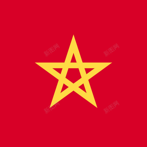 摩洛哥方形国家简单旗帜图标svg_新图网 https://ixintu.com 摩洛哥 方形国家简单旗帜
