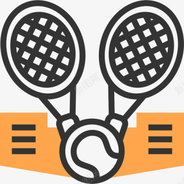 网球网球4黄影图标图标