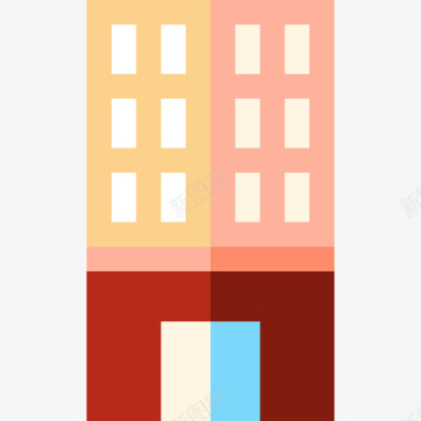 建筑房屋类型4平房图标图标
