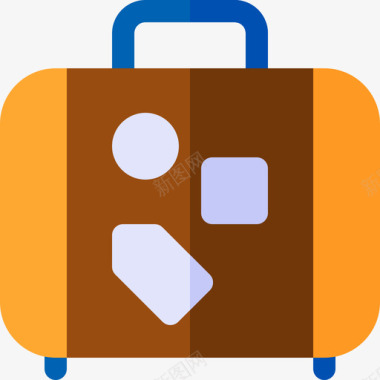 行李箱旅行应用程序4扁平图标图标