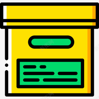 文件和文件夹盒12黄色图标图标