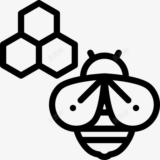 蜜蜂农业14直系图标svg_新图网 https://ixintu.com 农业14 直系 蜜蜂