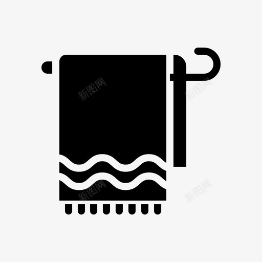 毛巾清洁用品布图标svg_新图网 https://ixintu.com 卫生用品 布 手巾 毛巾 清洁用品