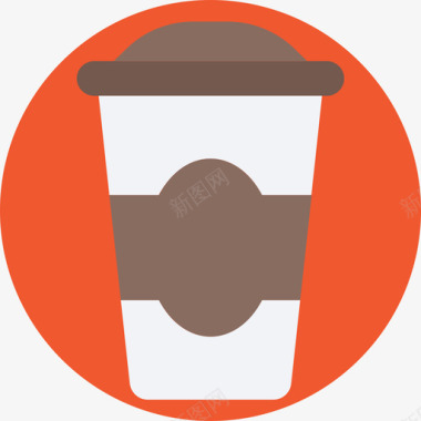 咖啡杯搜索引擎优化和网页7扁平图标图标