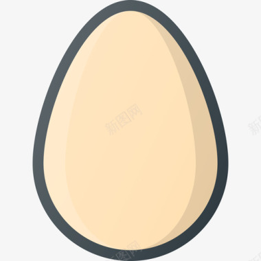 鸡蛋食物42线形颜色图标图标