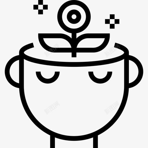 思考思考过程线性图标svg_新图网 https://ixintu.com 思考 思考过程 线性