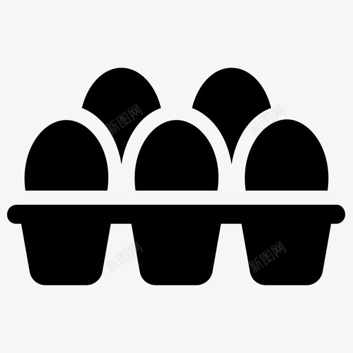 鸡蛋托盘早餐鸡蛋纸盒图标svg_新图网 https://ixintu.com 塑料包装和一次性餐具字形图标 早餐 食品 鸡蛋托盘 鸡蛋盒 鸡蛋纸盒