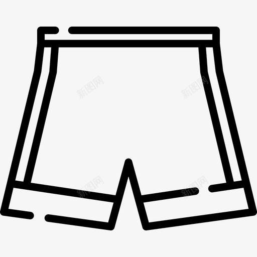 短裤沙滩3直线型图标svg_新图网 https://ixintu.com 沙滩3 直线型 短裤