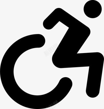 残疾人无障碍人士轮椅图标图标