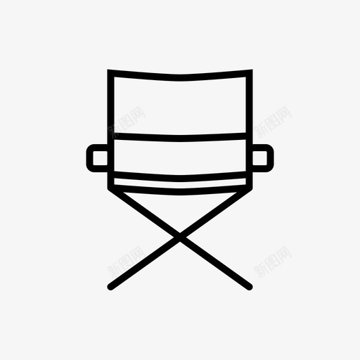 椅子野营折叠椅图标svg_新图网 https://ixintu.com 工具 折叠椅 椅子 野营 野营大纲