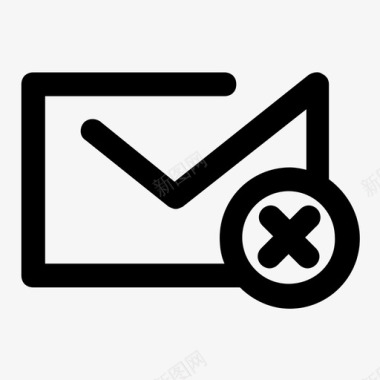 未发送电子邮件消息图标图标