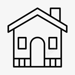 镇标志房子建筑物小屋图标高清图片