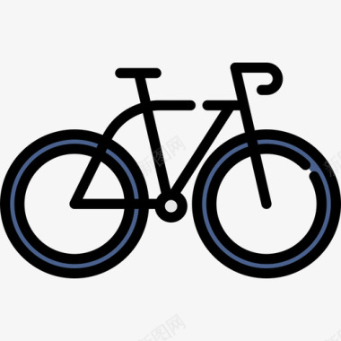 自行车公路自行车比赛线颜色图标图标