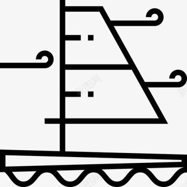 风帆水手4直线型图标图标
