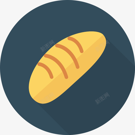 面包食品和饮料22圆形图标svg_新图网 https://ixintu.com 圆形 面包 食品和饮料22