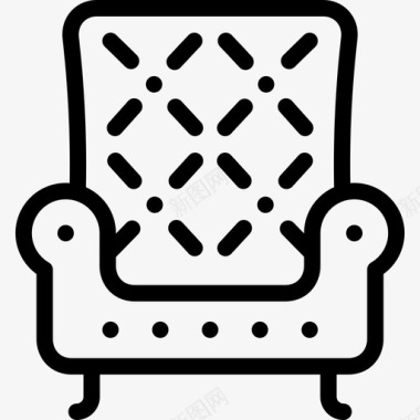 扶手椅豪华型14直线型图标图标