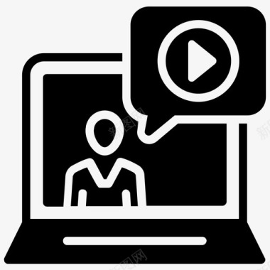视频教程笔记本电脑在线教程图标图标