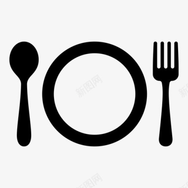 餐食叉子盘子图标图标