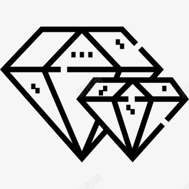 钻石奢华16直线型图标图标