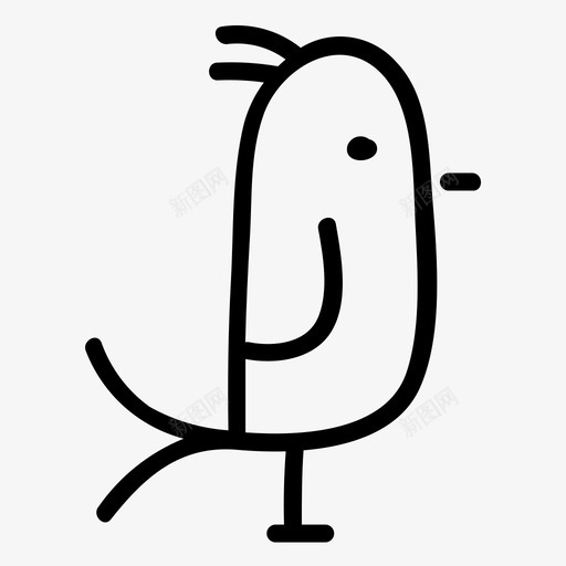 小鸟有趣手绘图标svg_新图网 https://ixintu.com 小鸟 手绘 有趣 涂鸦自然 线条