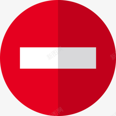 禁止通行交通标志4平坦图标图标