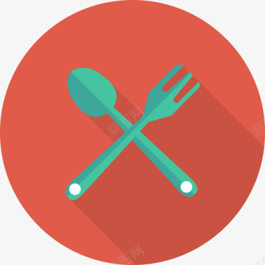 餐具食品和饮料22圆形图标图标