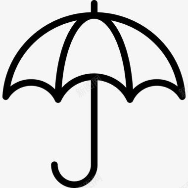 伞商务80直线型图标图标