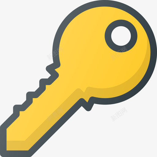 钥匙安全35线性颜色图标svg_新图网 https://ixintu.com 安全35 线性颜色 钥匙