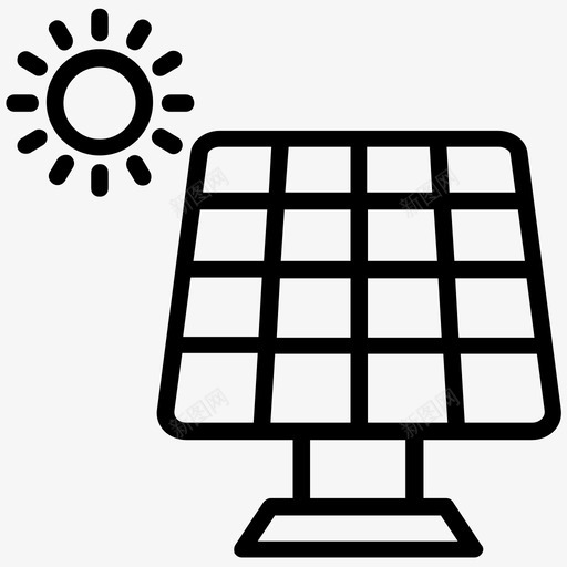 太阳能板光伏板太阳能图标svg_新图网 https://ixintu.com 光伏板 太阳能 太阳能板 拯救世界线图标