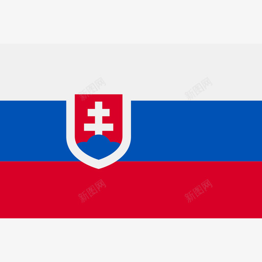 斯洛伐克长方形国家简单旗图标svg_新图网 https://ixintu.com 斯洛伐克 长方形国家简单旗