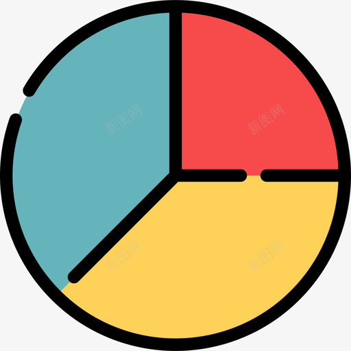饼图市场营销10线性颜色图标svg_新图网 https://ixintu.com 市场营销10 线性颜色 饼图