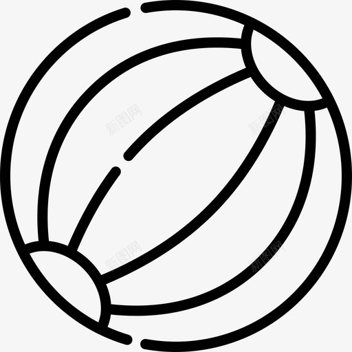 沙滩球夏季派对4直线型图标svg_新图网 https://ixintu.com 夏季派对4 沙滩球 直线型