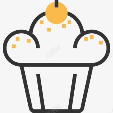 松饼面包店2黄影图标图标