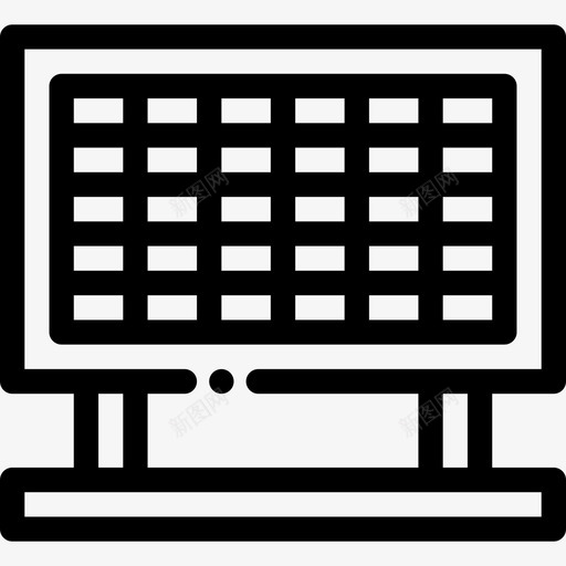 太阳能电池板工业10线性图标svg_新图网 https://ixintu.com 太阳能电池板 工业10 线性