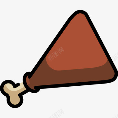 火腿食品甜点2原色图标图标
