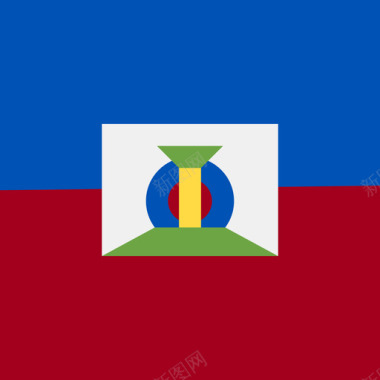 海地方形国家简单旗帜图标图标