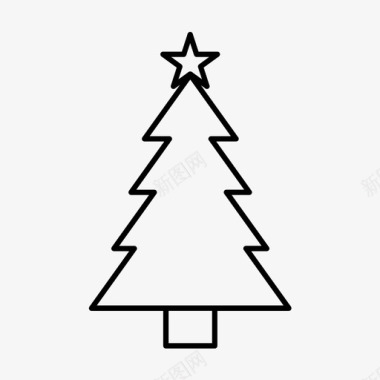 圣诞树新年星星图标图标