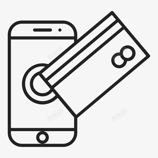 nfc移动设备网络图标svg_新图网 https://ixintu.com nfc 付费 无线 移动设备 网络