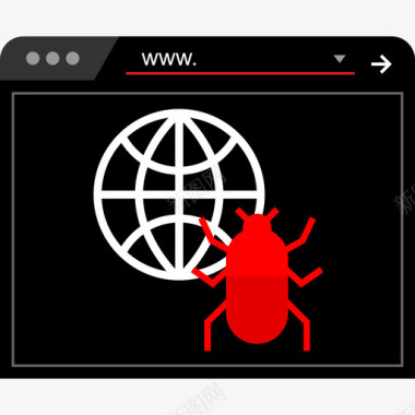 浏览器互联网安全5扁平图标图标