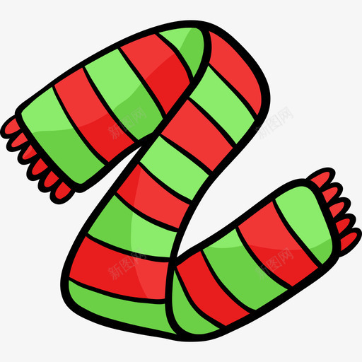 围巾圣诞83彩色图标svg_新图网 https://ixintu.com 围巾 圣诞83 彩色